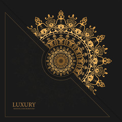 Luxury mandala background with golden arabesque pattern arabic islamic design