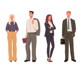 Business people characters isolated set. Vector flat graphic design illustration