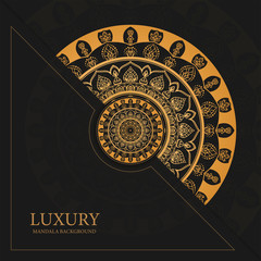 Luxury mandala background with golden arabesque pattern arabic islamic design
