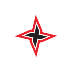 Abstract Star logo design vector