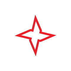Abstract Star logo design vector