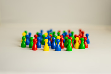 diversity with colorful meeple 