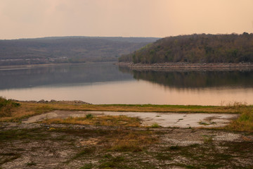 sunset on coast of sea