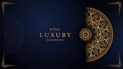 Luxury mandala background with golden arabesque pattern arabic islamic design