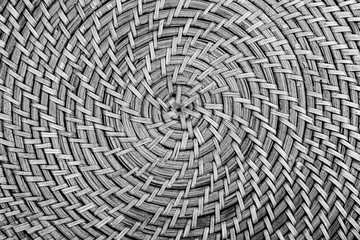 Tressage en osier en noir et blanc