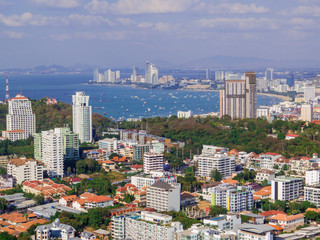Fototapeta premium Aerial view of Pattaya, Thailand