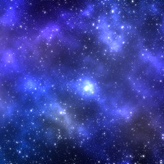 Cosmic galaxy background with nebula, shining stars and dust.