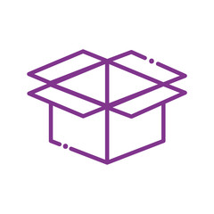 Isolated delivery box line style icon vector design