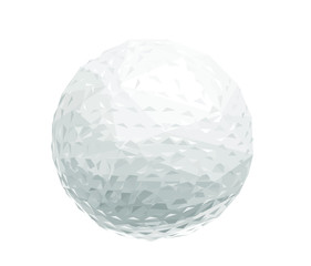 golf ball low poly. vector illustration.