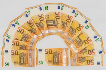 Arch of Fifty Euro Banknotes