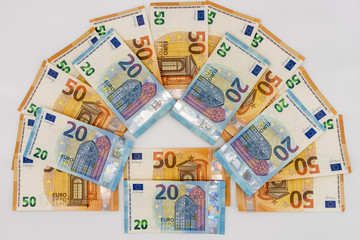 Obraz na płótnie Canvas Arch of 20 and 50 euro