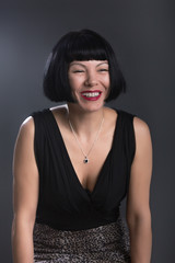 Portrait of a beautiful laughing woman