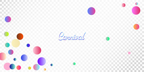 Carnival Confetti Explosion Vector Background. Colorful Circles, Bubbles, Sparkle Decoration. 