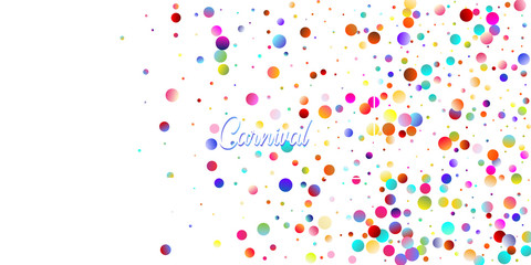 Carnival Confetti Explosion Vector Background. Birthday, New Year, Christmas Party Confetti Rain 