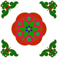 seamless pattern with strawberries