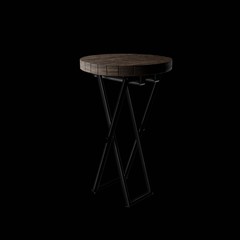 chair isolated on black background