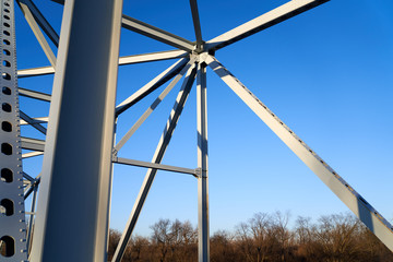 View of Bridge Truss; Bridge Steel Beams	