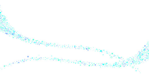 Blue, cyan, turquoise glitter stars confetti