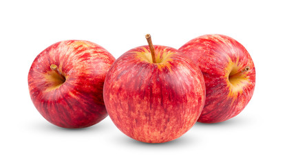 red apple on white background