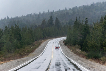 Naklejka premium Road trip in the mountain, Bariloche, Río Negro, Argentina