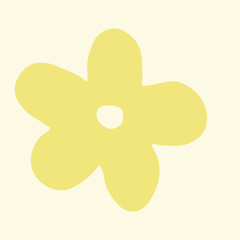 Set of flat flower icons in silhouette isolated on white. Simple retro designs in black and white.