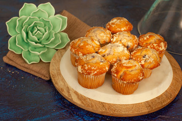 blueberry muffins on the table