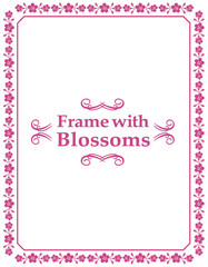 桜をテーマにしたエレガントなフレーム素材