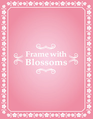 桜をテーマにしたエレガントなフレーム素材
