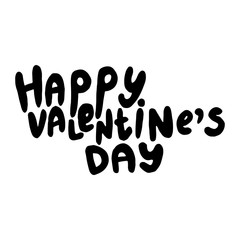 Set of flat flower icons in silhouette isolated and love lettering. Simple retro designs in black and white.