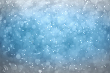 Blue glitter bokeh of light.Abstract blurred light