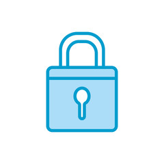 Isolated padlock line and fill style icon vector design