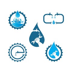 plumbing vector illustration logo icon