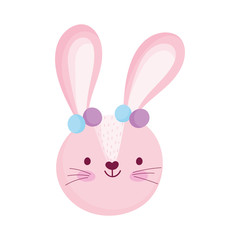 Obraz premium cute bunny face ears decoration animal cartoon