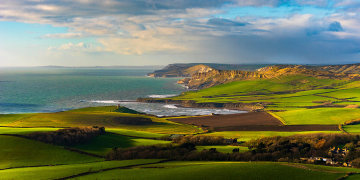 Kimmeridge and the Dorset Coastline from Swyre Head