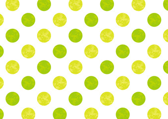 水玉パターン　緑　2