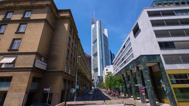 Frankfurt am main skyscrapers downtown skyline view.
