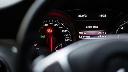 dashboard of a car