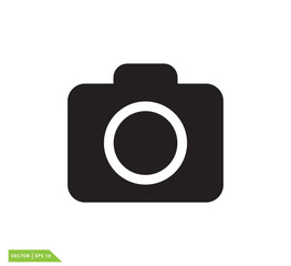 Camera icon vector logo template