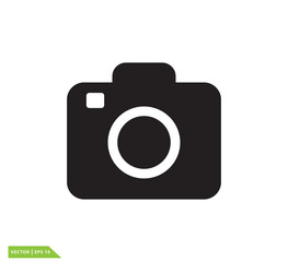 Camera icon vector logo template