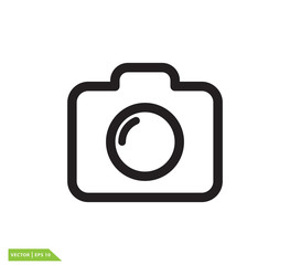 Camera icon vector logo template