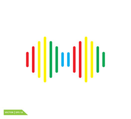 Sound wave icon vector logo design template