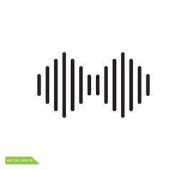 Sound wave icon vector logo design template