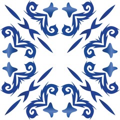 Ethnic ceramic tile in portuguese azulejo.