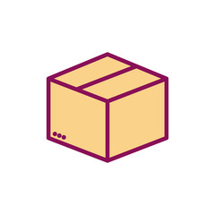 Isolated delivery box line and fill style icon vector design