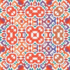 Antique ornate tiles talavera mexico.