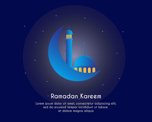 Ramadan flyer template. Vector background