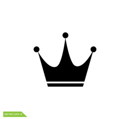 Crown icon vector logo design template