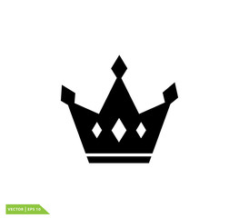 Crown icon vector logo design template