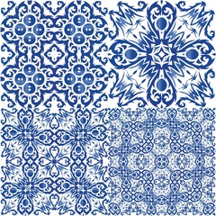 Ethnic ceramic tile in portuguese azulejo.