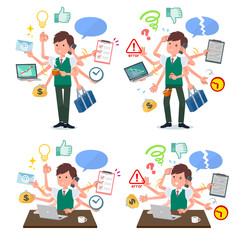 flat type school boy green vest summer_mulch task Office